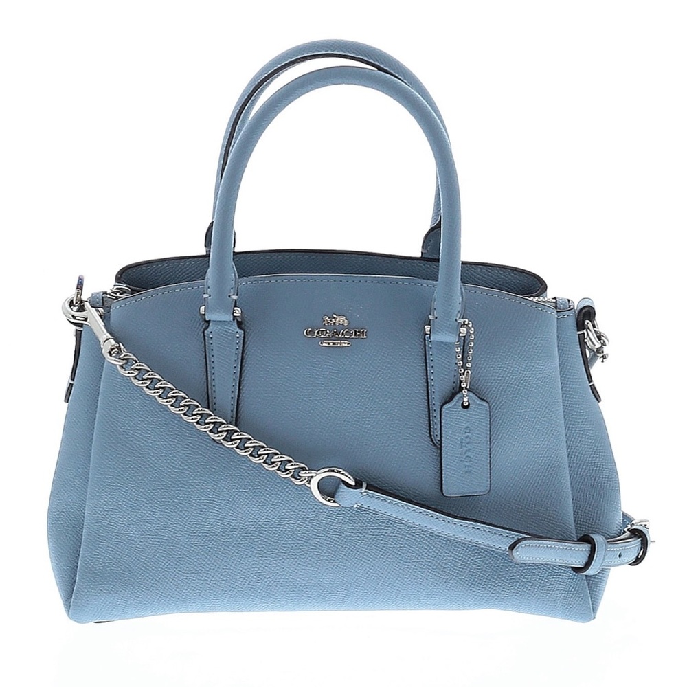 Coach Sky Blue Leather Satchel